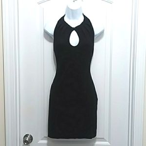 Sexy Black Bodycon Halter Dress